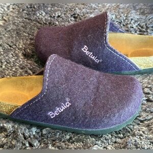 Purple Birkenstock Boston, Betula, wool felt, like new, Euro 38, women’s size 7